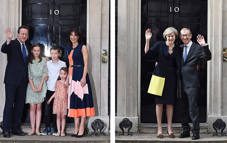 David Cameron en Theresa May